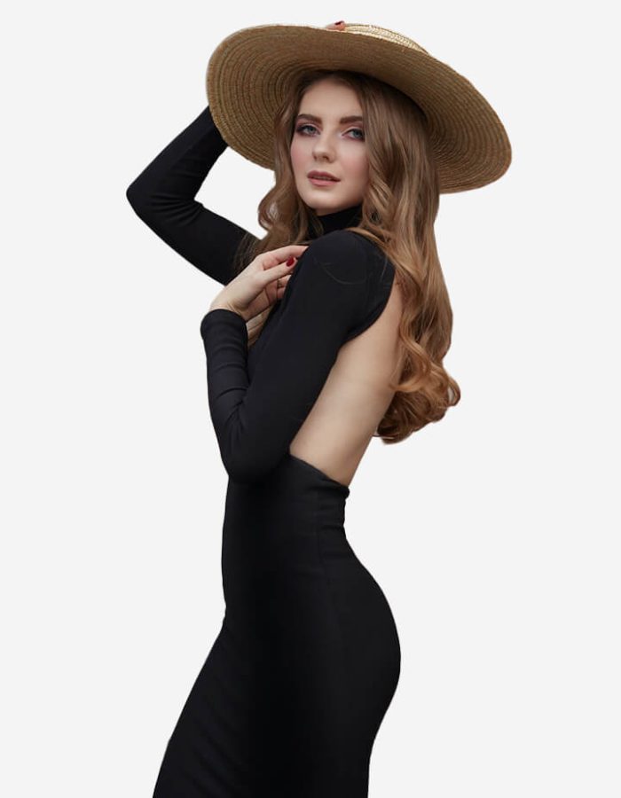 Eterna long dress black